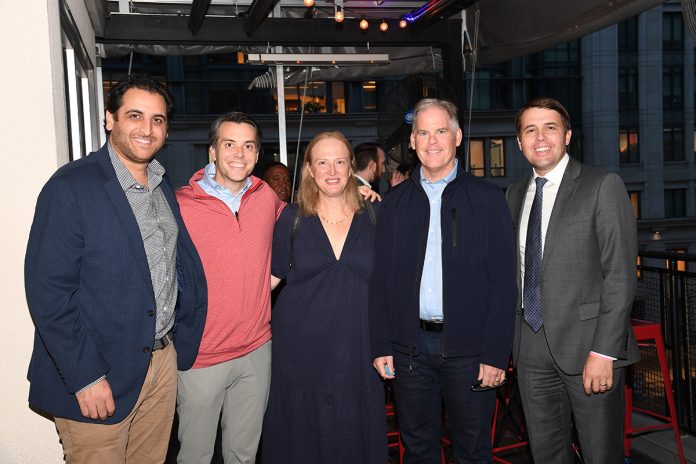 CD_3803_1200 Congressman Morgan McGarvey and others attend a happy hour. - Happy Hour Photo at Bar Deco