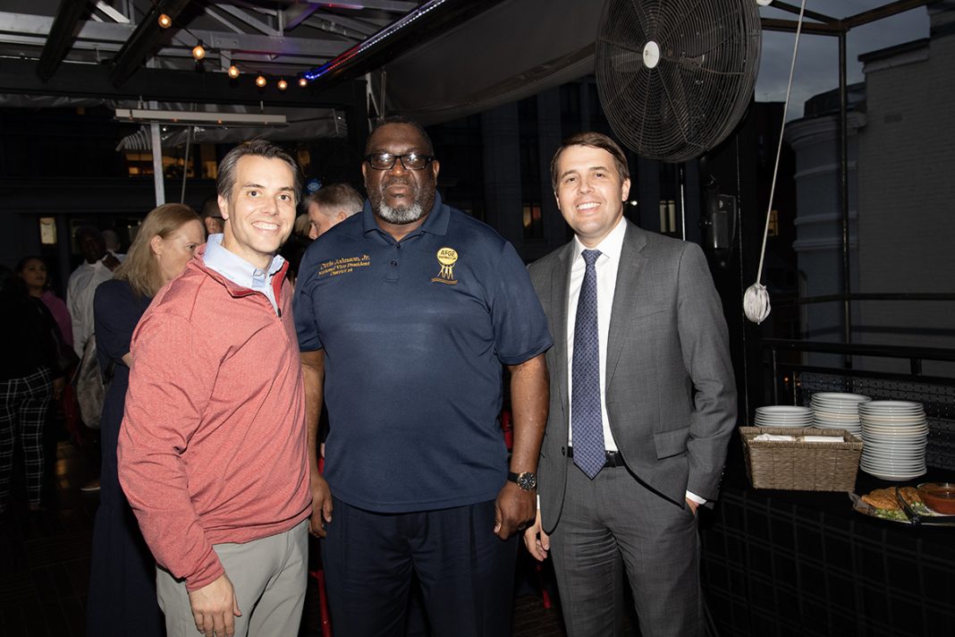 CD_3814_1200 Congressman Morgan McGarvey and others attend a happy hour.