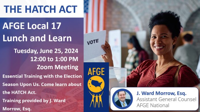 Essential Hatch Act Training To Empower Afge Local 17 Members - Afge 