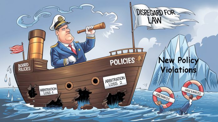 Board-Policies arbitration losses